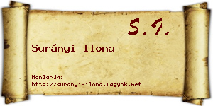 Surányi Ilona névjegykártya